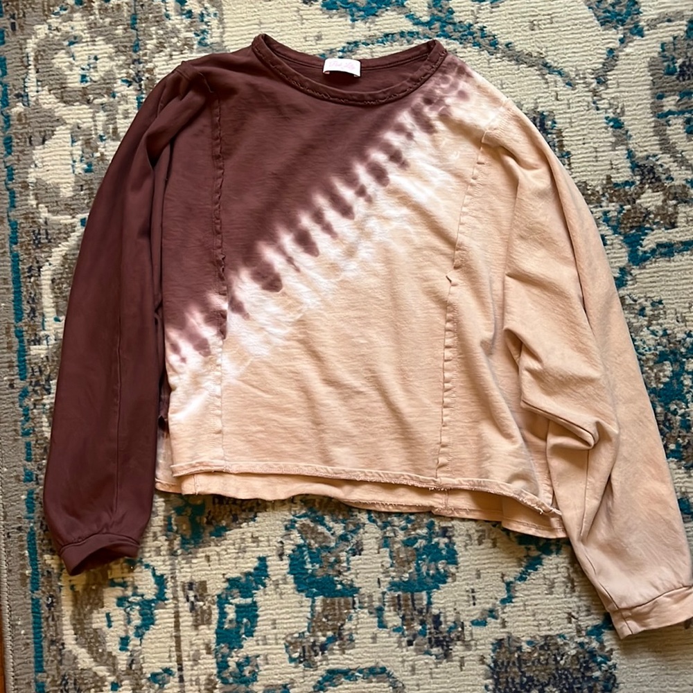 Cropped Tie Die pullover